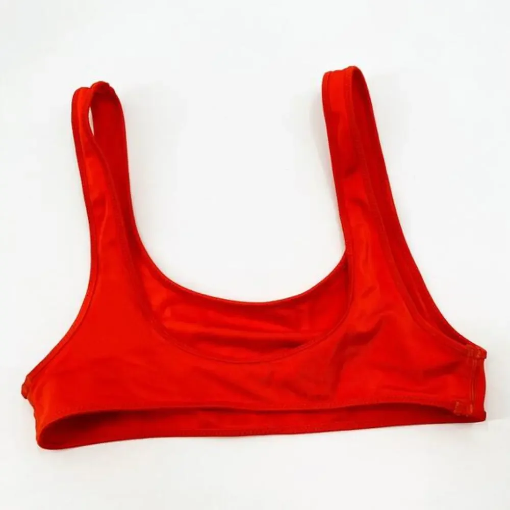 Triangl‎ swimwear red scoop neck bikini top